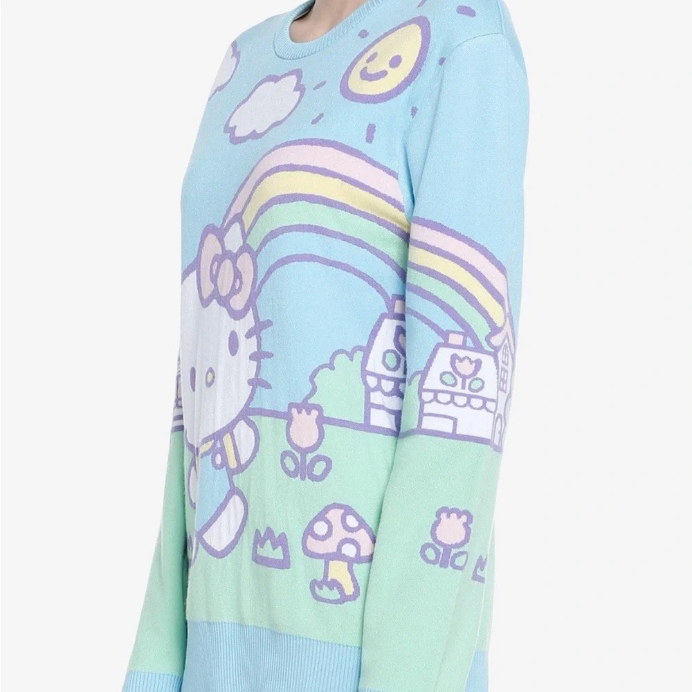 Sanrio Hello Kitty Jumbo Art Pastel‎ Knit Sweater Hot Topic